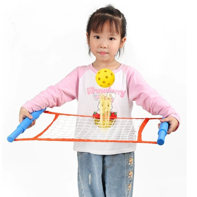 Joc Spikeball,  Joc in 2, pentru Plaja, Parcuri, Interior, 2 Plase, 2 Mingi, Multicolor