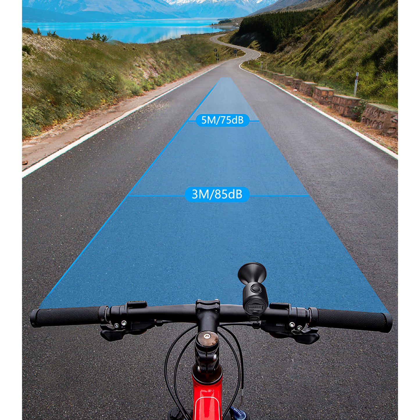Claxon electric pentru bicicleta, rezistent la apa, 120 dB,